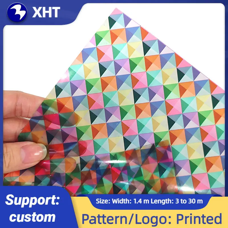 

30*135CM Translucent PVC Flowers Flower Printed Colored Soft Plastic Film Fabric for DIY Making Craft Notebook Covers Protector