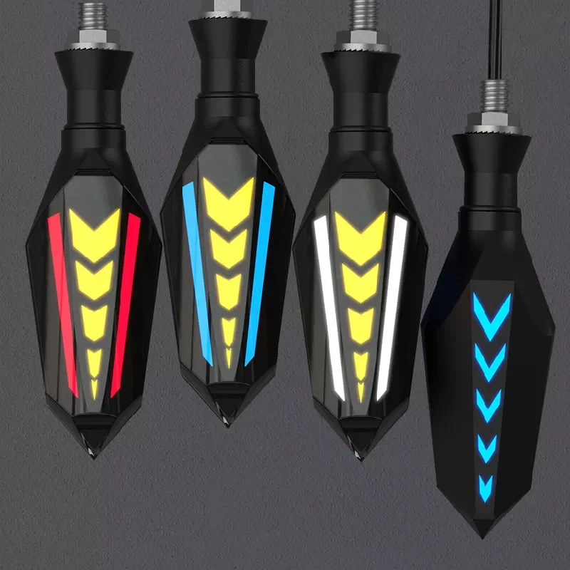 

NEW2023 Double Side Flowing Turn Signals Motorcycle LED Turn Signal Light Built-in Relay Flashing Blinker Universal M10 Bolt IP6