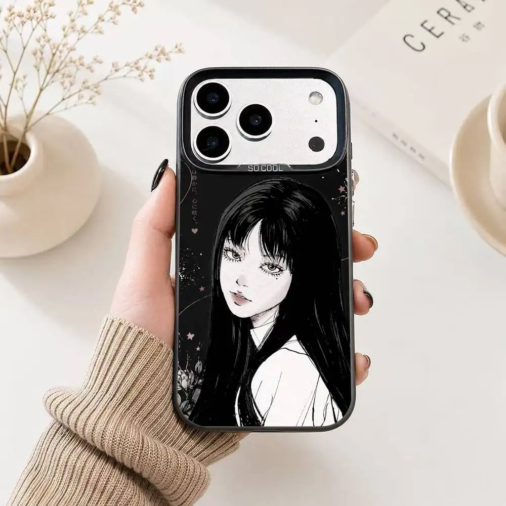 Чехол для телефона J-Junji Itos T-Tomies для iPhone 17, 16, 15, 14, 13, 12, 11 Plus, Pro Max, XS, цветной, серебристо-черный (art.: 3920dbbe2cd00) - 3920dbbe2cd00