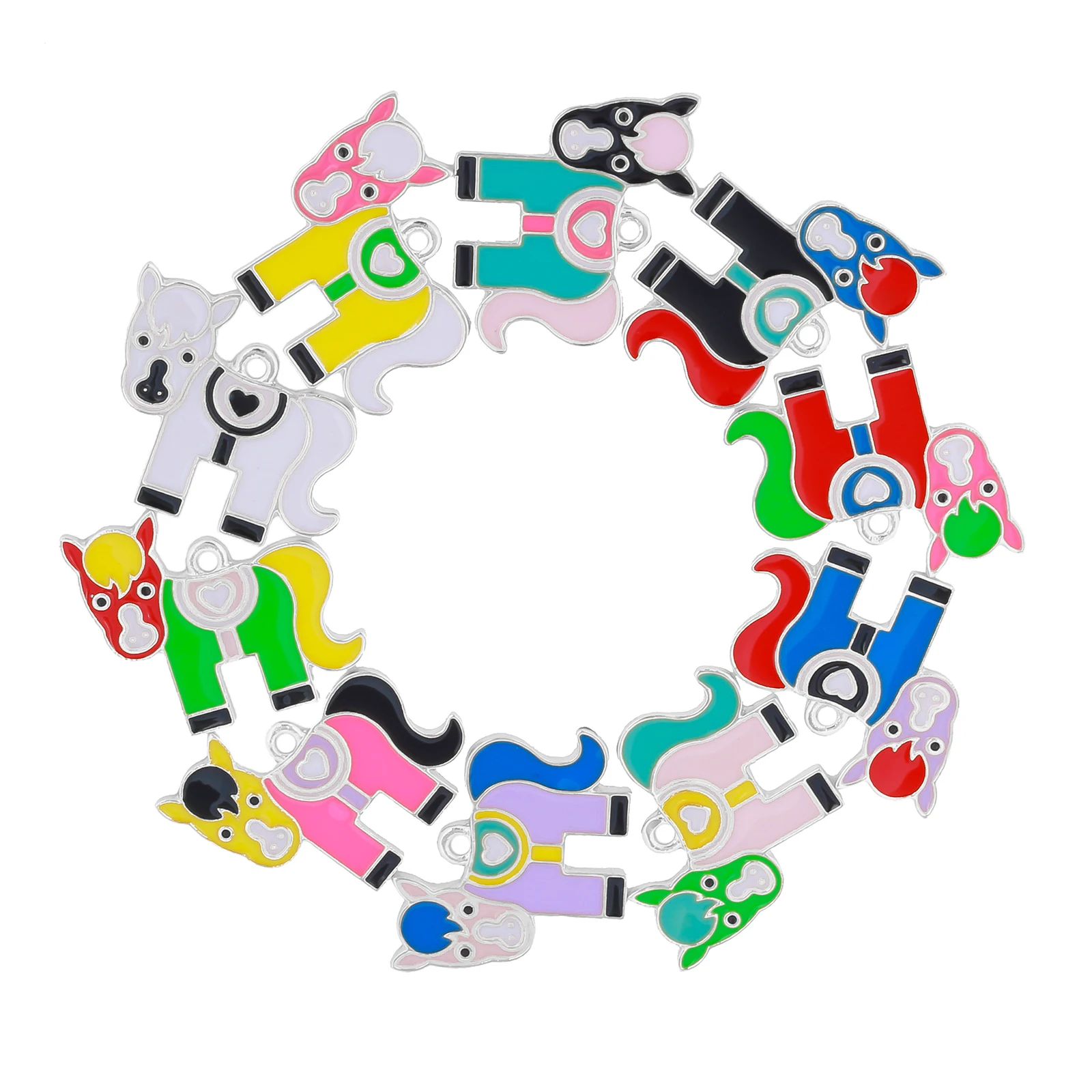 

30pcs Alloy Horse Love Charms Fit For DIY Jewelry Making S58