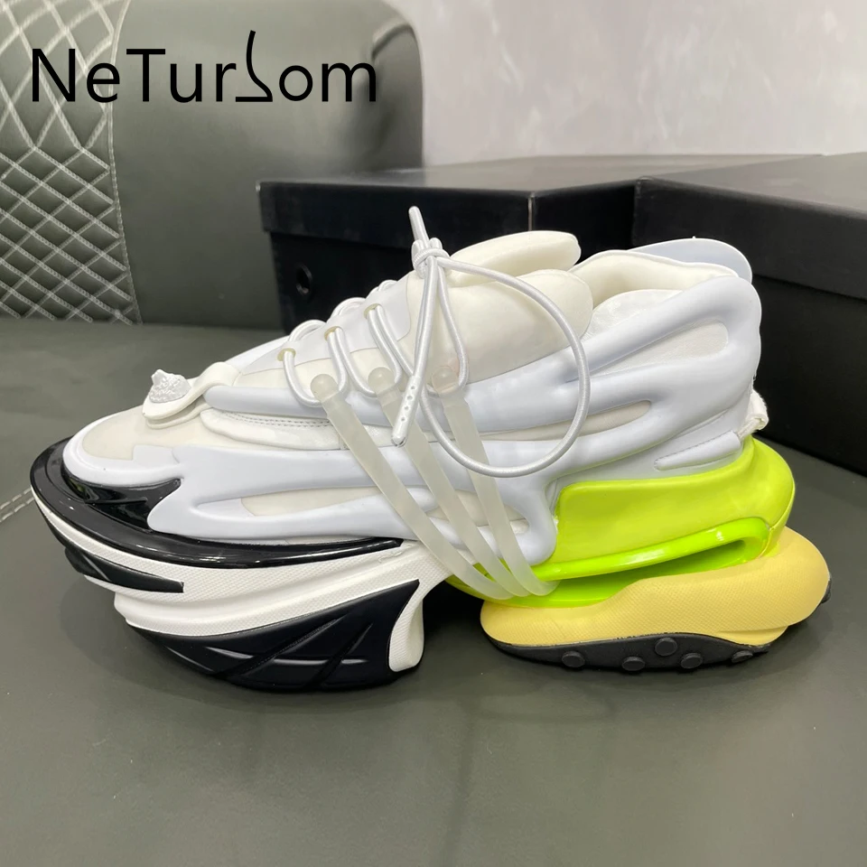 

Spaceship sneakers designer shock absorption fashion Mixed Color men women air cushion increased thick soled daddy casual shoes