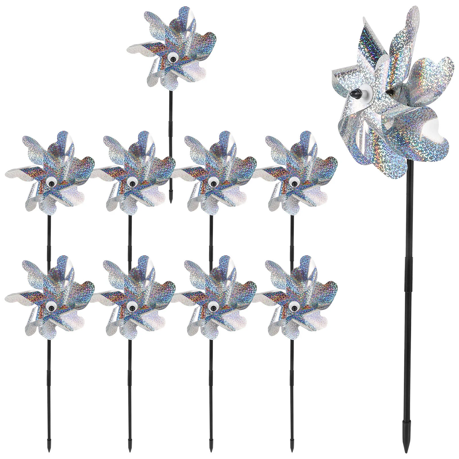 

Lawn Decorative Wind Spinner Pinwheel Bird Deterrent Yard Garden Pinwheels Spinners