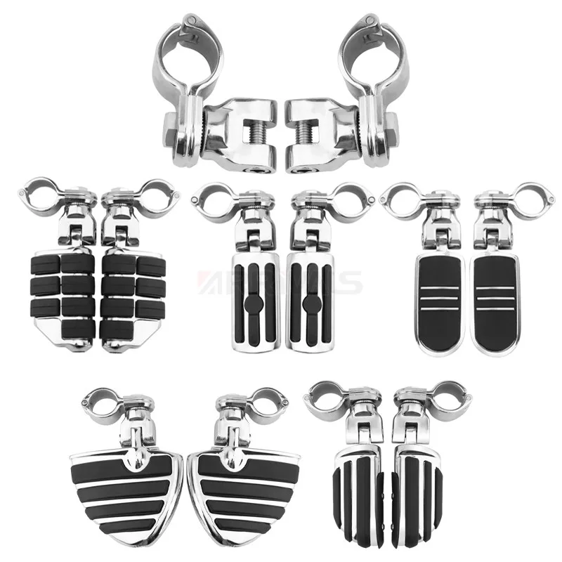 

32mm Motorcycle Highway Foot Pegs Footrest Crash Bar Clevis Mount Clamps For Harley Yamaha Honda Suzuki Kawasaki Universal
