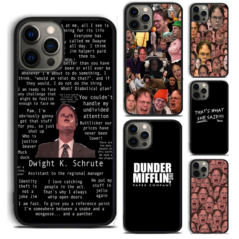 The Office Dwight Schrute phone Case Cover For iPhone 16 15 14 Plus XR XS apple 11 12 13 mini Pro Max coque