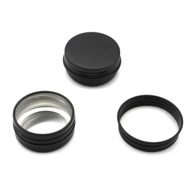 50 шт. 5 г 10 15 20 30 60 черные алюминиевые банки с завинчивающейся крышкой для специй