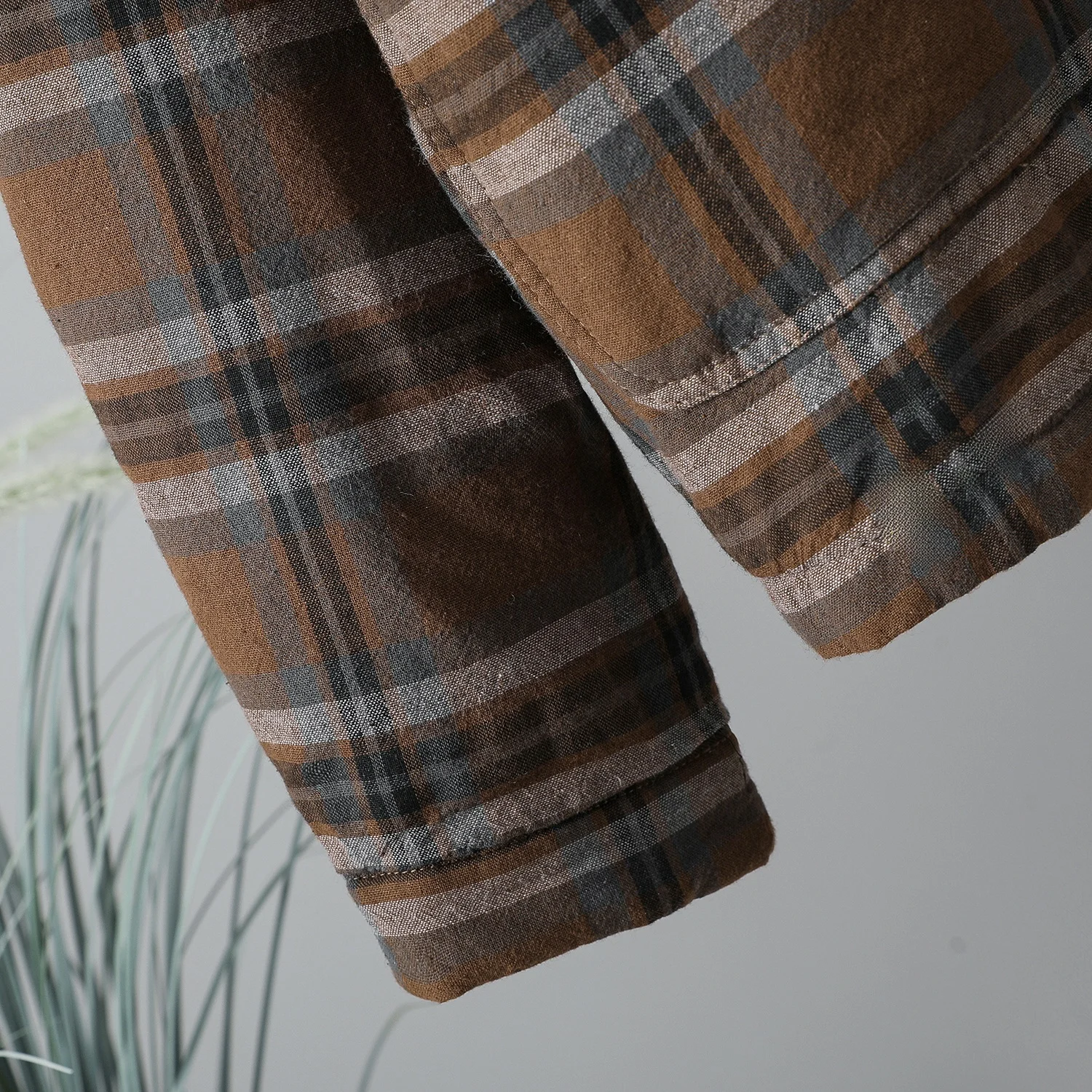 Утечка ~ женский зимний ретро-пуховик из промытого льняного полотна жареный цвет