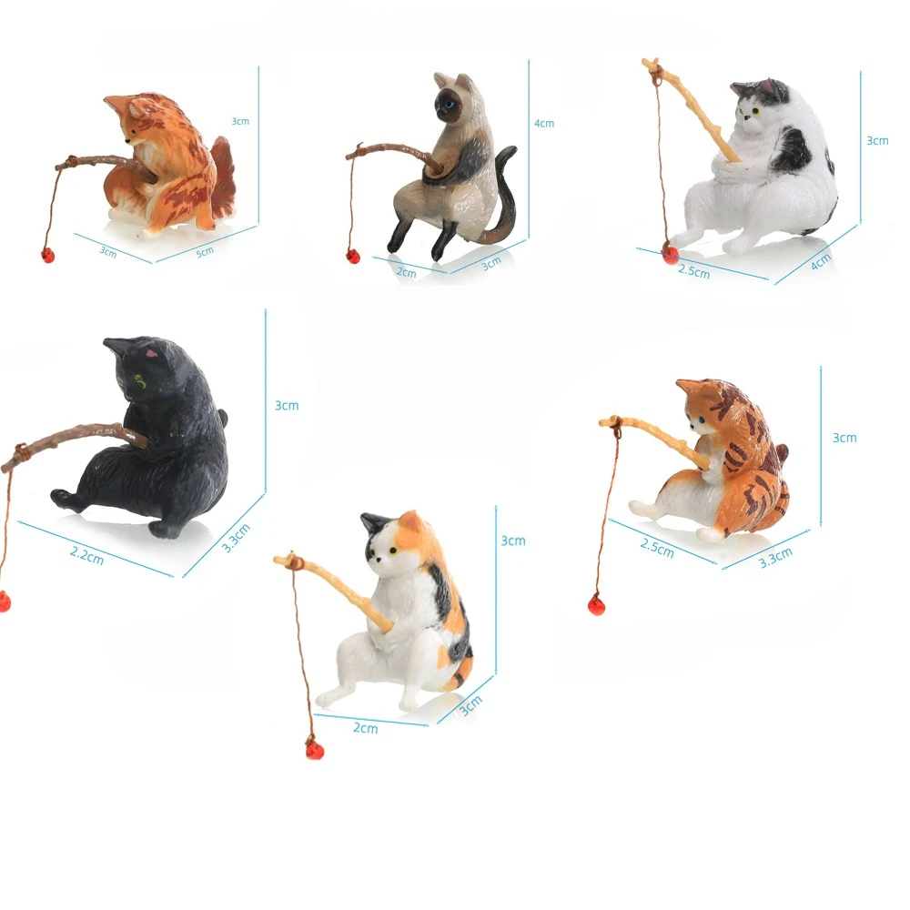 

Мини фигурки рыболовов из ПВХ, набор из 1 или 6 штук