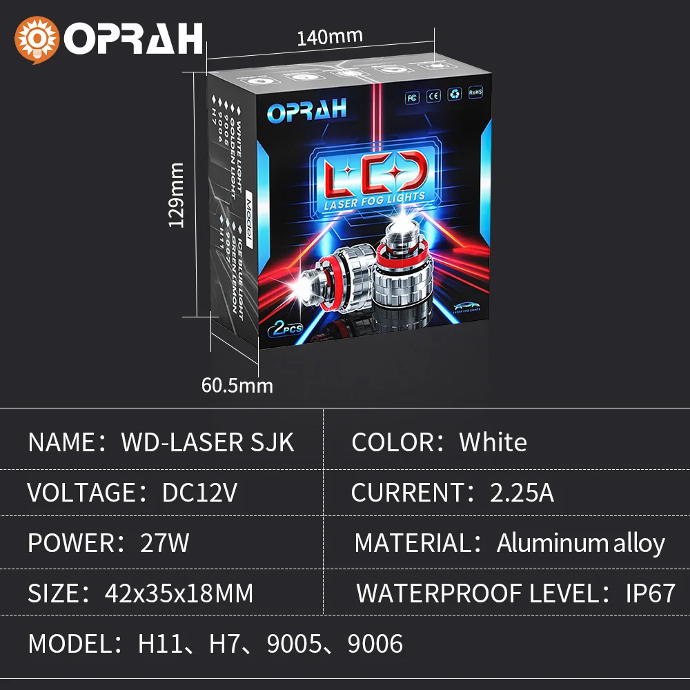 2 шт. светодиодные лазерные линзы H7 H11 противотуманные фары 9005 HB3 9006 HB4 CSP 8000K 6000K 3000K
