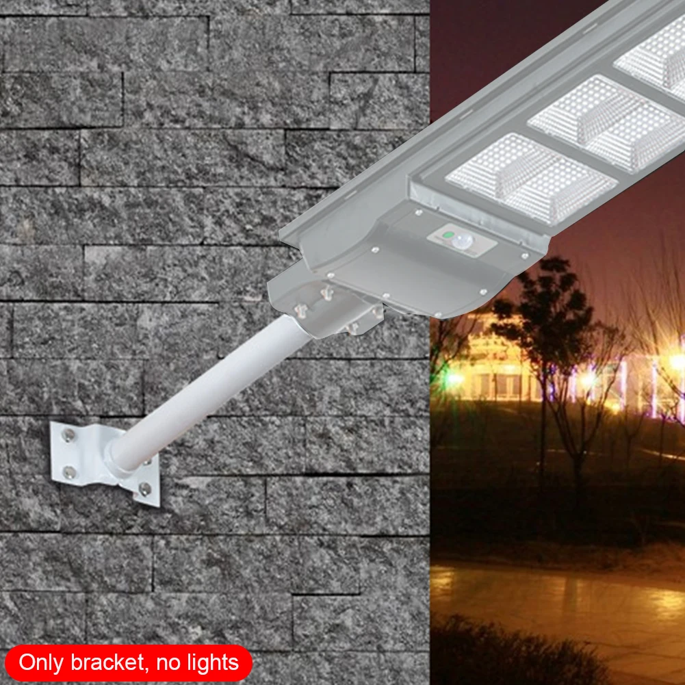 

Light Pole Patio Courtyard Easy Install Solar Street Lamp Rust Proof Wall Mounted Bracket Galvanized Iron Outdoor Yard Practical