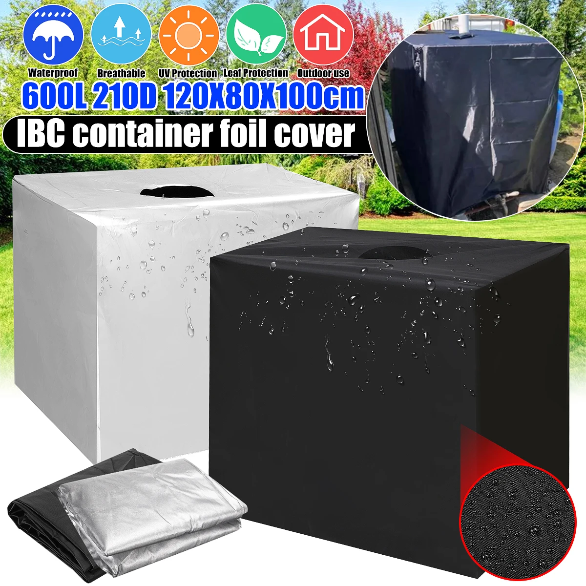 

Protection Cover And Cove Cover Container Dustproof Waterproof Tank Cloth Aluminum Tank Rainwater Oxford