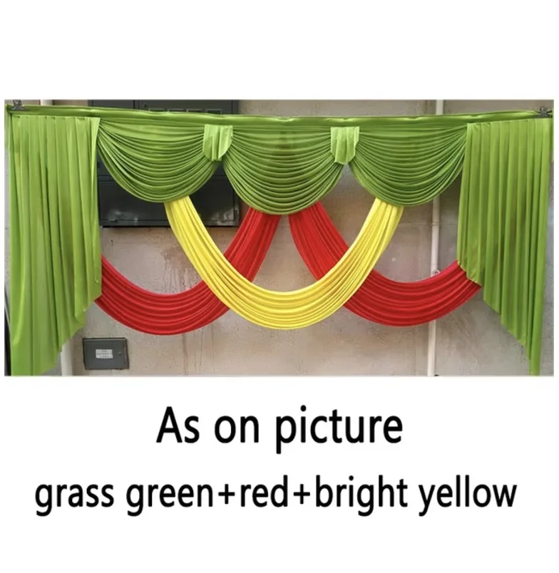 3 м/10 футов свадебный фон Swags ледяной шелк банкет DIY драпировка балдахин панель