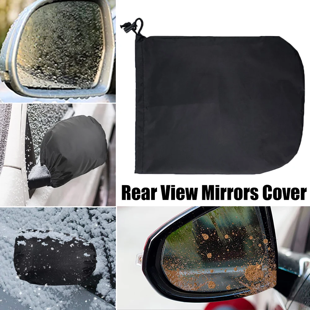 

1Pair Rearview Mirror Snow Cover Winter Left and Right Side Mirror Protector Oxford Cloth Snow Freeze Dust Cover Car Accessories