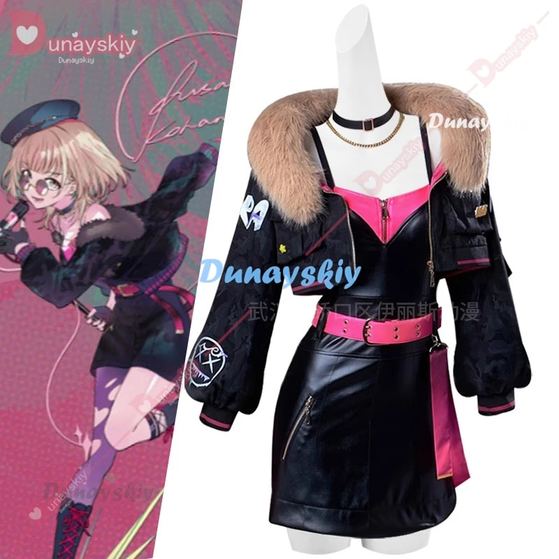 ULTRA C Azusawa Kohane косплей аниме PSCSF костюм униформа черное пальто платье парик