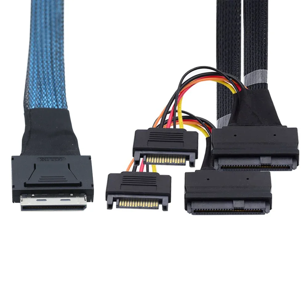 Эффективный OCuLink PCIe SFF-8611 8I-2 SFF-8639 U.2 с разъемами SATA 15P улучшите передачу серверных