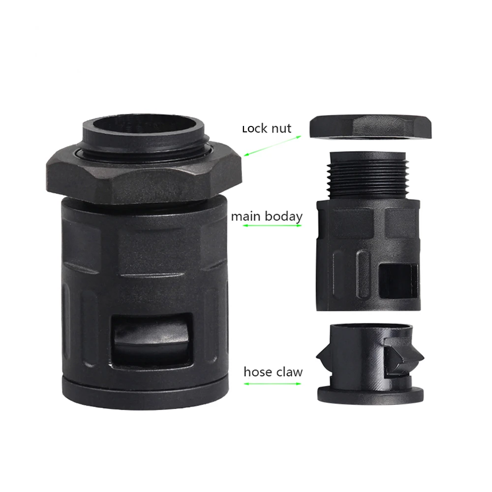 Водонепроницаемый нейлоновый гофрированный Соединительный кабельный сальник M16