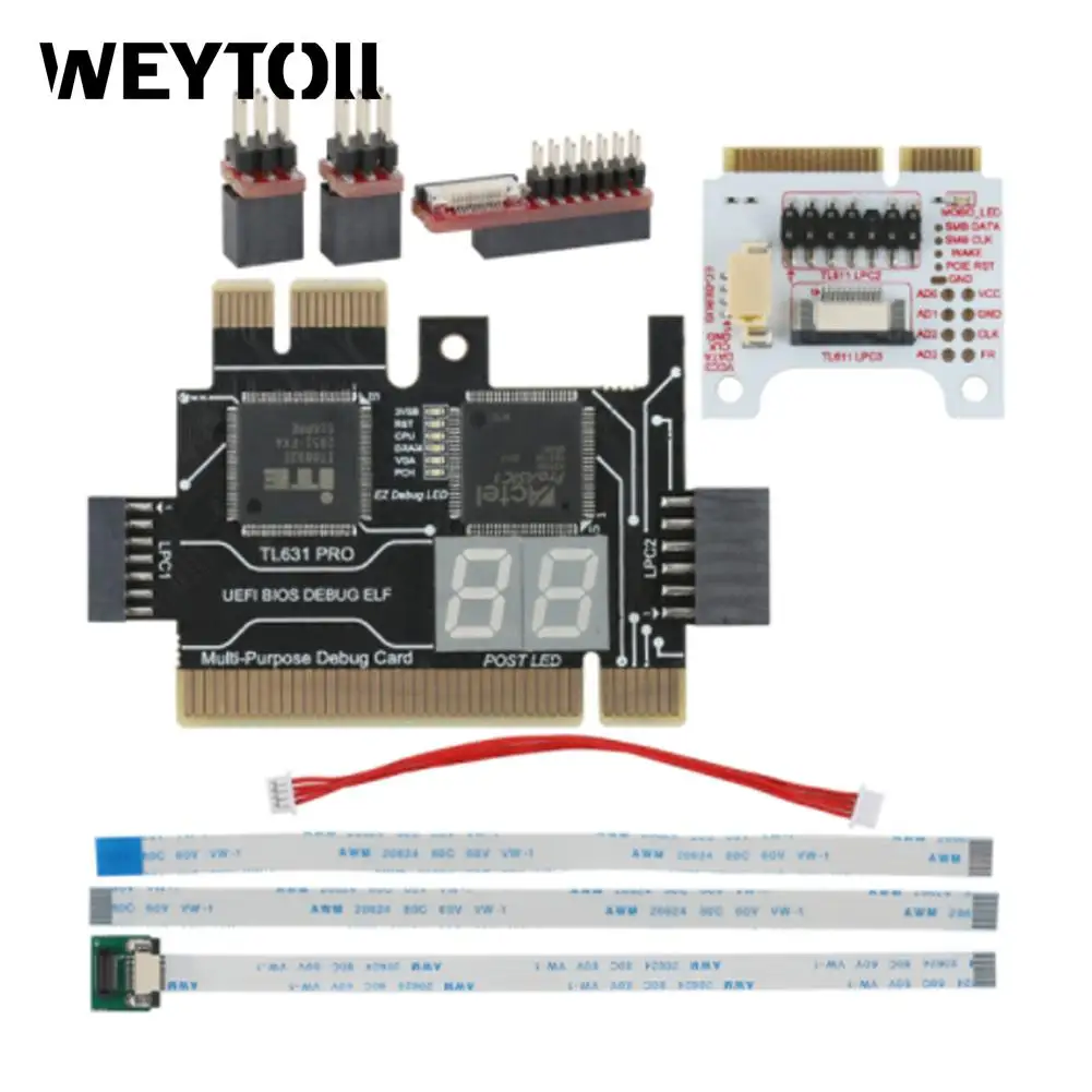 

TL631 PRO Universal Laptop PCI Diagnose Card PC PCI-E Mini LPC Motherboard Diagnostic Analyzer Tester Debug Cards