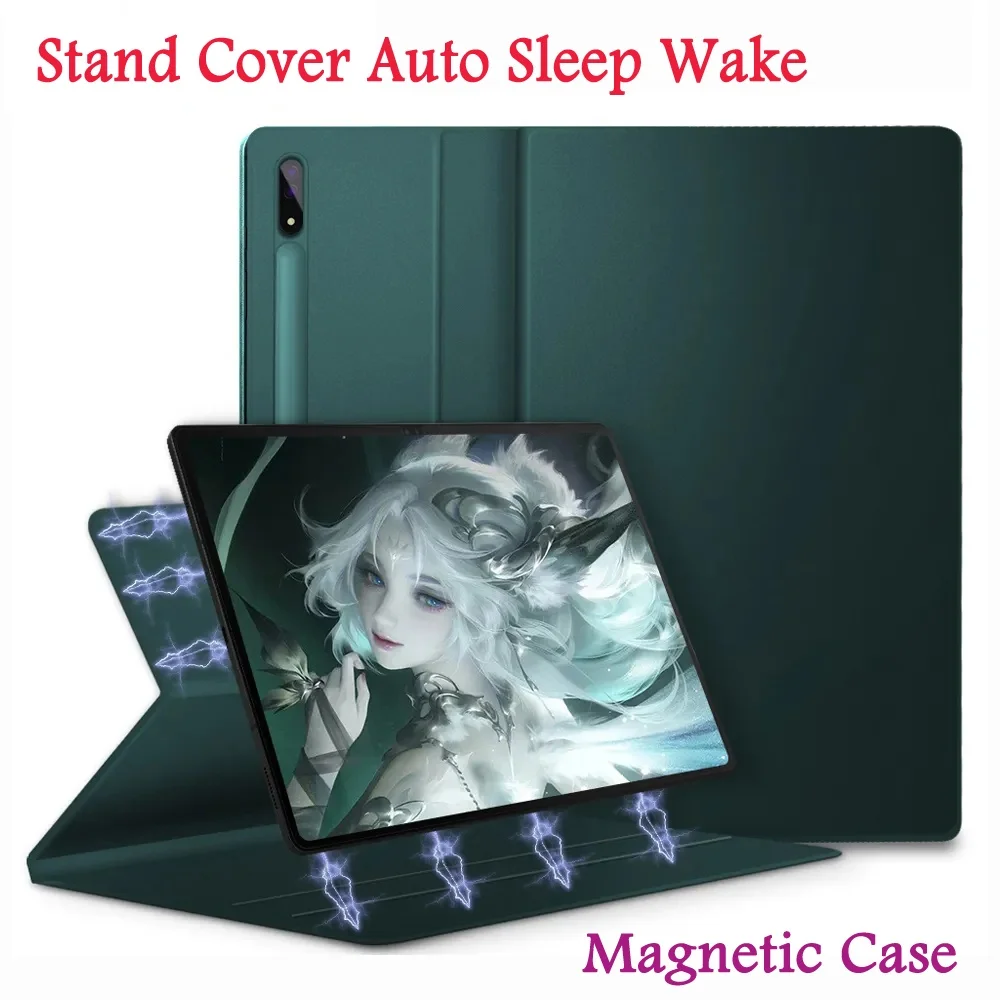 

Cover for Samsung Galaxy Tab S7 FE 12.4inch S8 Plus S7 12.4 for Samsung Galaxy Tab S7 S8 11 Lightweight and Slim Magnetic Case