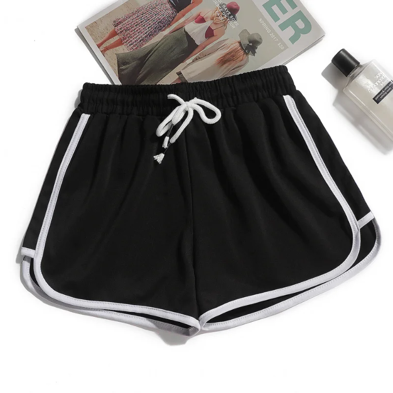 Summer Fashion Casual Bottoms Shorts Women Candy Color Breathable Plus Size Shorts Casual Lady Elastic Waist Sports Short Pants 3