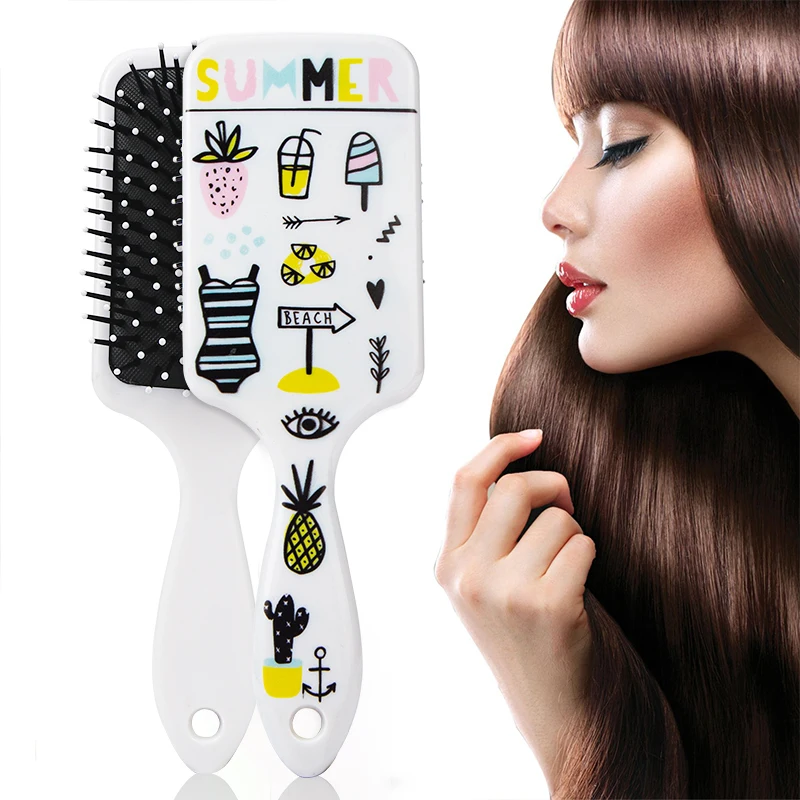 

New Airbag Massage Hair Brush Large Plate Hair Comb Watermelon Print Barber Accessories Multifunctional Anti-static Hair Comb