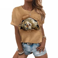 2022 summer new fashion tshirt women 3d printing kawaii cute pocket cat malefemale t shirt street loose oversized tshirt tops