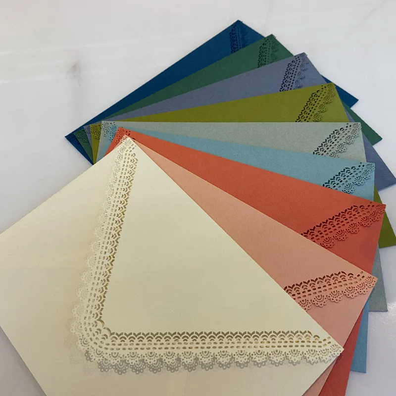

3pcs/set Vintage Hollow Lace Envelopes For DIY Card Storage, Wedding Invitation Gift Packing Customized Hot