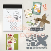 mp630 cartoon animals clear stamps and metal cutting dies for diy dies scrapbooking paper cards handmade photo album craft