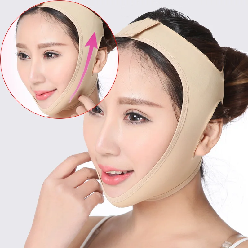 

Elastic Face Slimming Bandage V Line Face Shaper Women Chin Cheek Lift Up Belt Facial Massager Strap Face Skin Care Tools Beauty