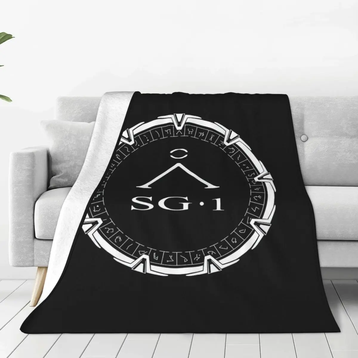 

Bed Blanket Bedspread Vintage Blanket Bed Throw Blanket Art Design minimalist washable microfiber fluffy soft easy care black