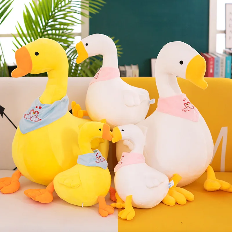 

Cute Doll Scarf Goose Plush Toy Creative Big White Goose Comforting Dolls Children's Gift Sleeping Pillow