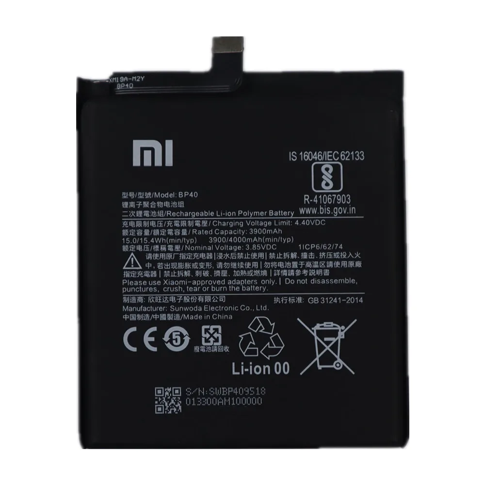 100% Оригинальный аккумулятор для Xiaomi K20 Pro Mi9T Redmi 3 3S 4A Note 5 6 8 Mi 5X MI Pocophone F1 4/4X |