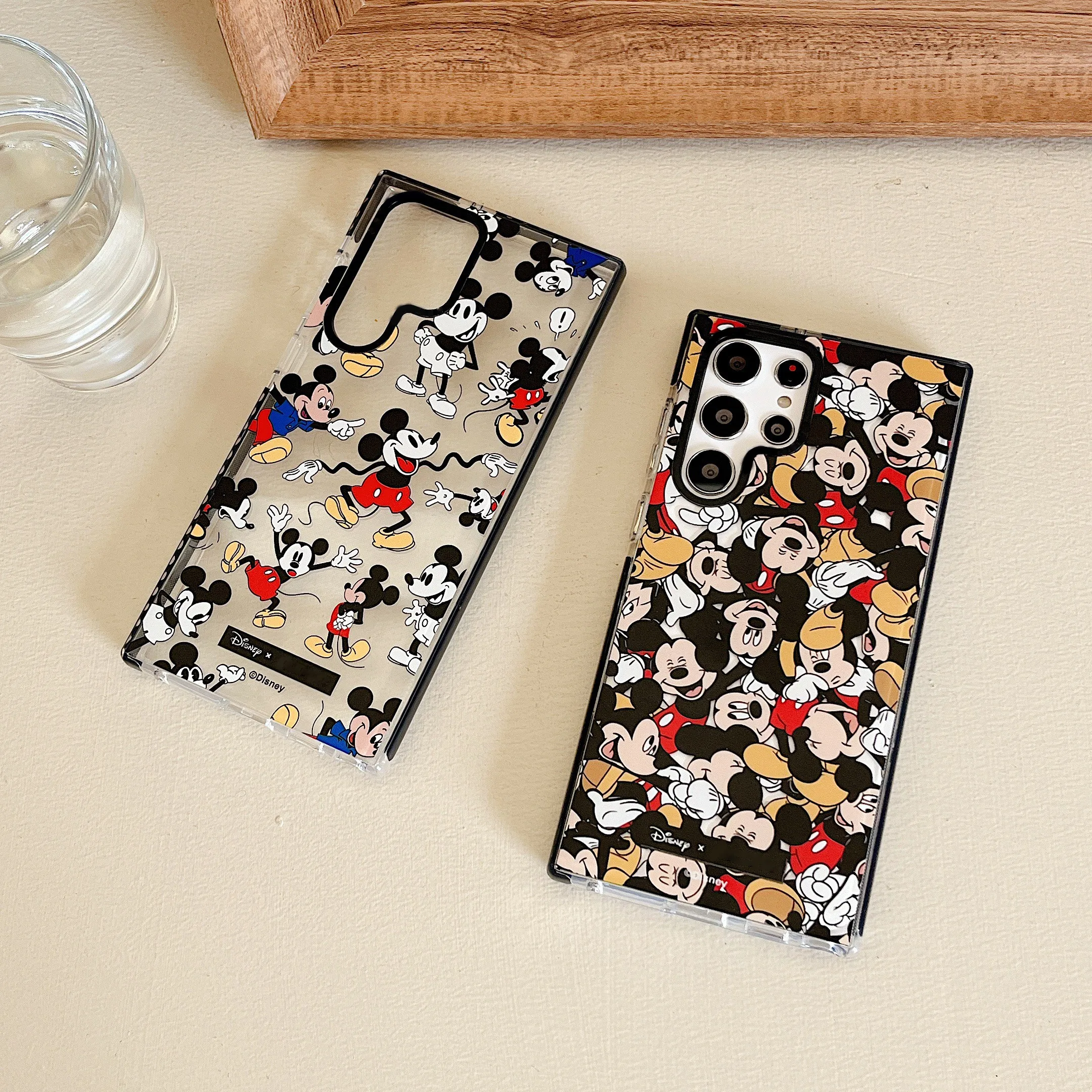 Disney Mickey Silicone Cartoon Phone Case For Samsung Galaxy S21 S21 Plus S22Ultra Toys Couple Shockproof Cover Soft Gift Fundas