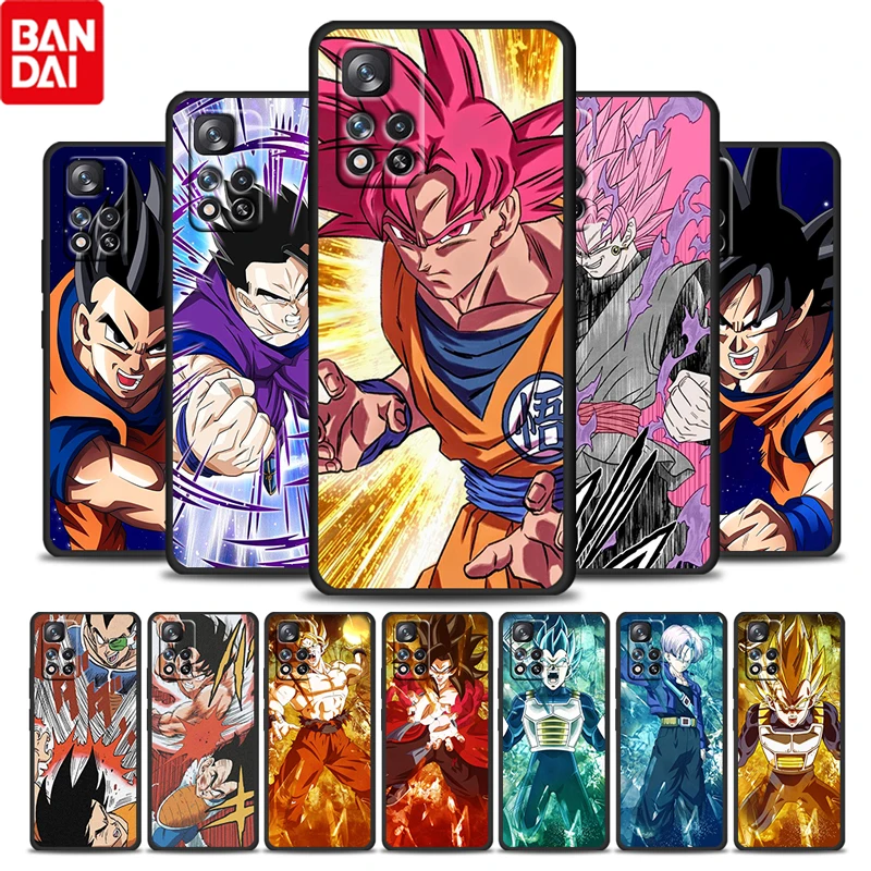 

Cartoon Dragon Ball Z Goku For Xiaomi Redmi Note 10 10S 9 9S 9T 8 8T 7 6 5 Pro 5G Silicone Soft TPU Black Phone Case Fundas Capa