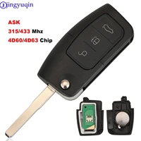 jingyuqin ask 315433mhz 3 button keyless entry remote key fob for ford focus mondeo c max s max galaxy fiesta