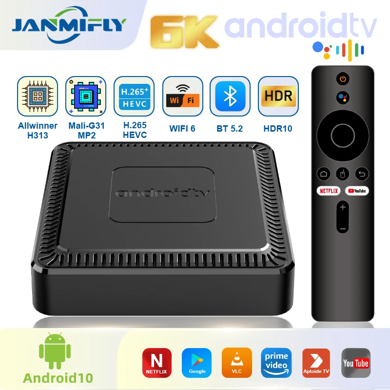 Q7 H313 Smart TV Box Android 10 8 ГБ/16 ГБ 3D телеприставка HD 6K WIFI 6 Ethernet 100M Bluetooth 5.2 tv box