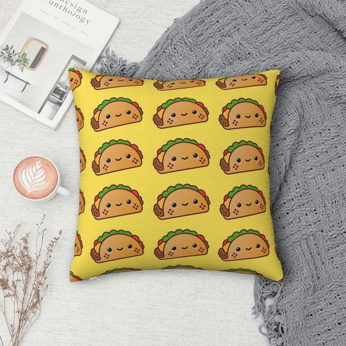 

Наволочка Happy Taco, удобная декоративная подушка для дома, спальни, дивана