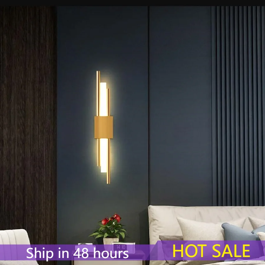 

Современная простая светодиодная настенная лампа, акриловые бра для спальни, комнатное освещение для гостиной, коридора, светильник
