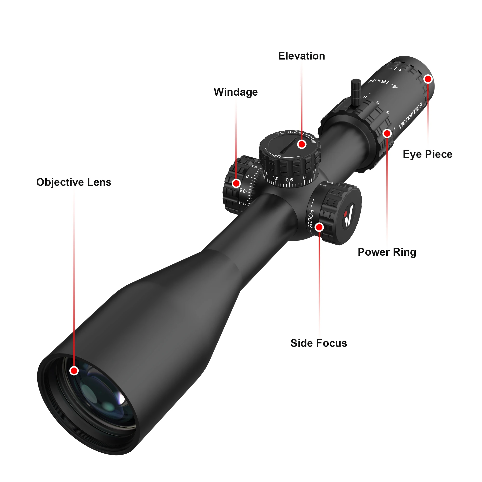 VictOptics S4 4-16X44 MDL прицел для страйкбола охотничьи Тактические прицелы крепление