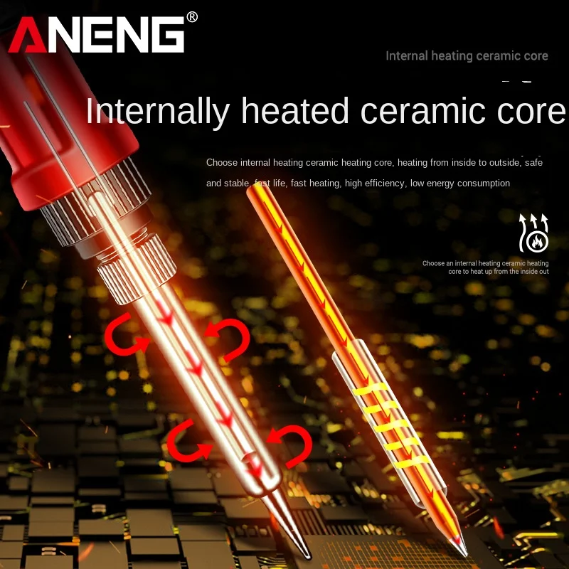 Паяльник ANENG SL106 с цифровым дисплеем и постоянной температурой бытовой паяльник