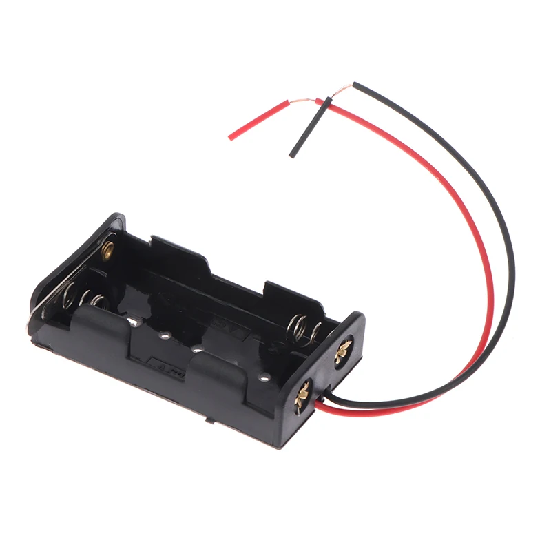 

2pcs Battery Case Holde3V Series Battery Case With Switch Wired 2 X AA DIY 2 Slot AA Battery Holder Box