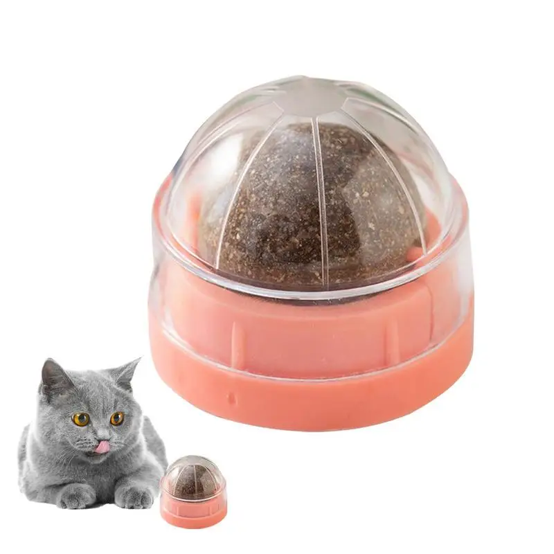 

Catnip Wall Ball Toy Edible Rotating Organic Kitten Toys Catnip Roller Ball Wall Mount Lickable Catnip Balls Wall Chew Toys