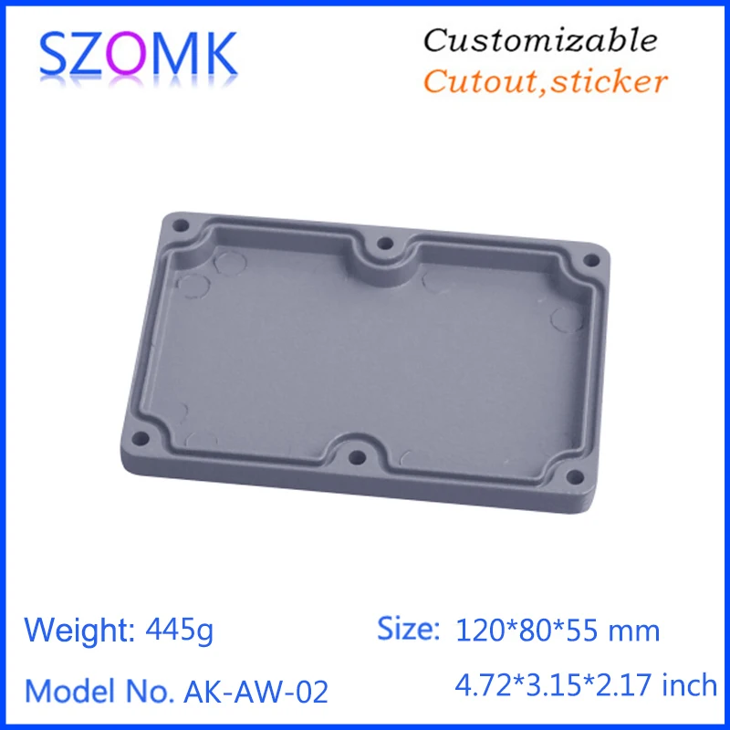 1 шт. 120*80*55 мм IP66 алюминиевый водонепроницаемый корпус усилителя электроники