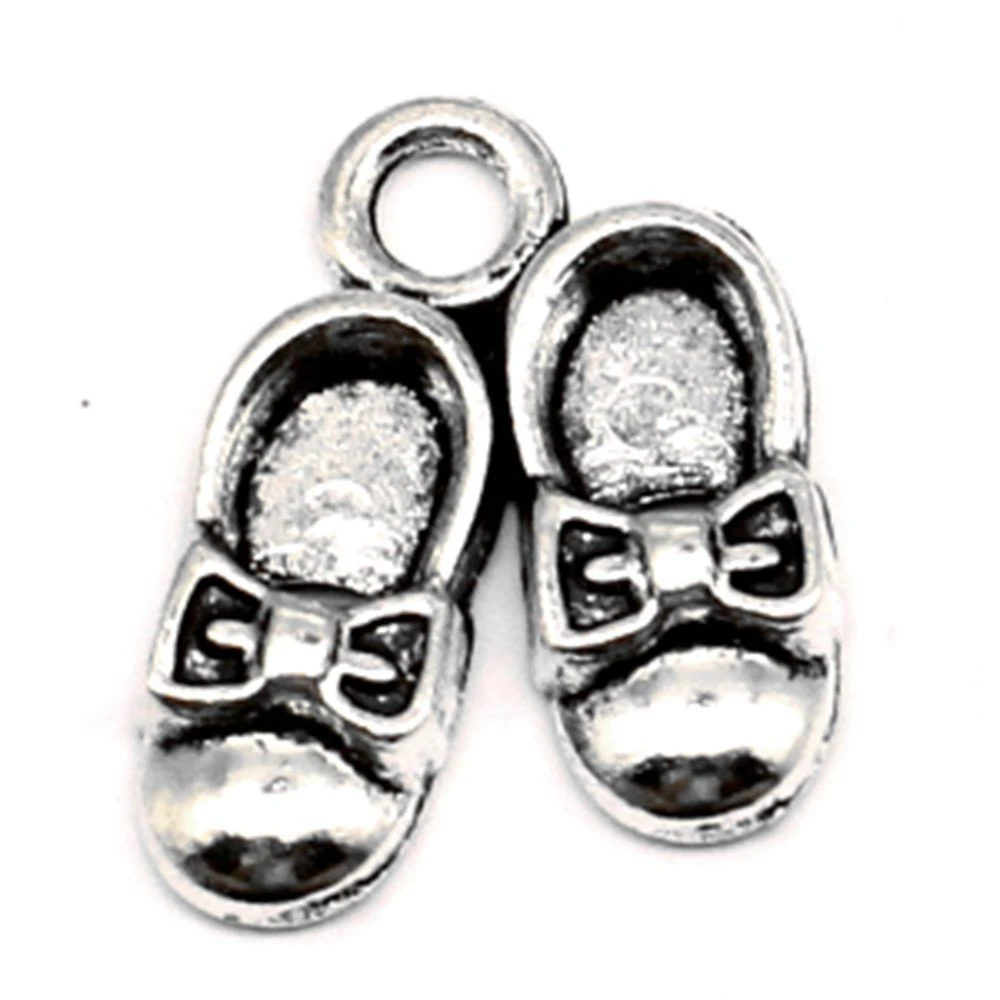 

100pcs Wholesale Jewelry Lots Shoes Charms Pendant Supplies For Jewelry Materials 15x19mm