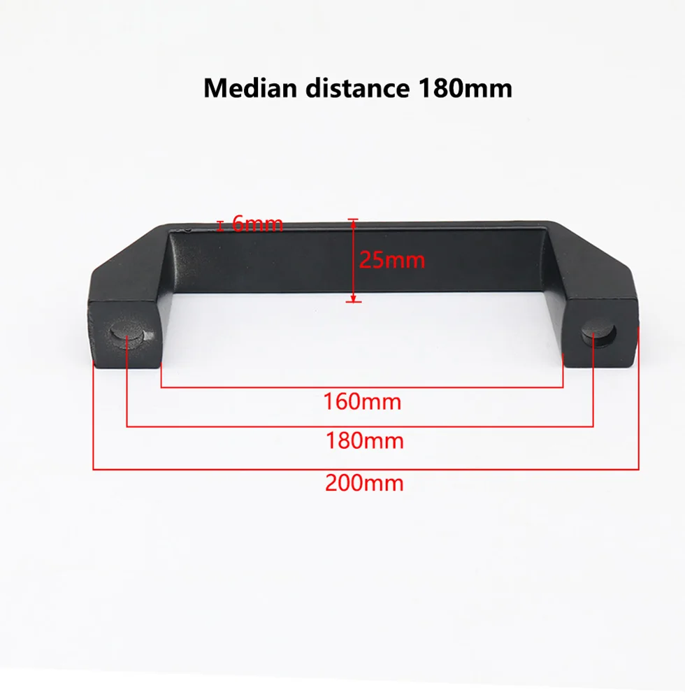 

Утолщенная черная квадратная ручка LS522 из алюминиевого сплава с пластиковой пряжкой для поверхностного монтажа, ручка для инструментов промышленного оборудования