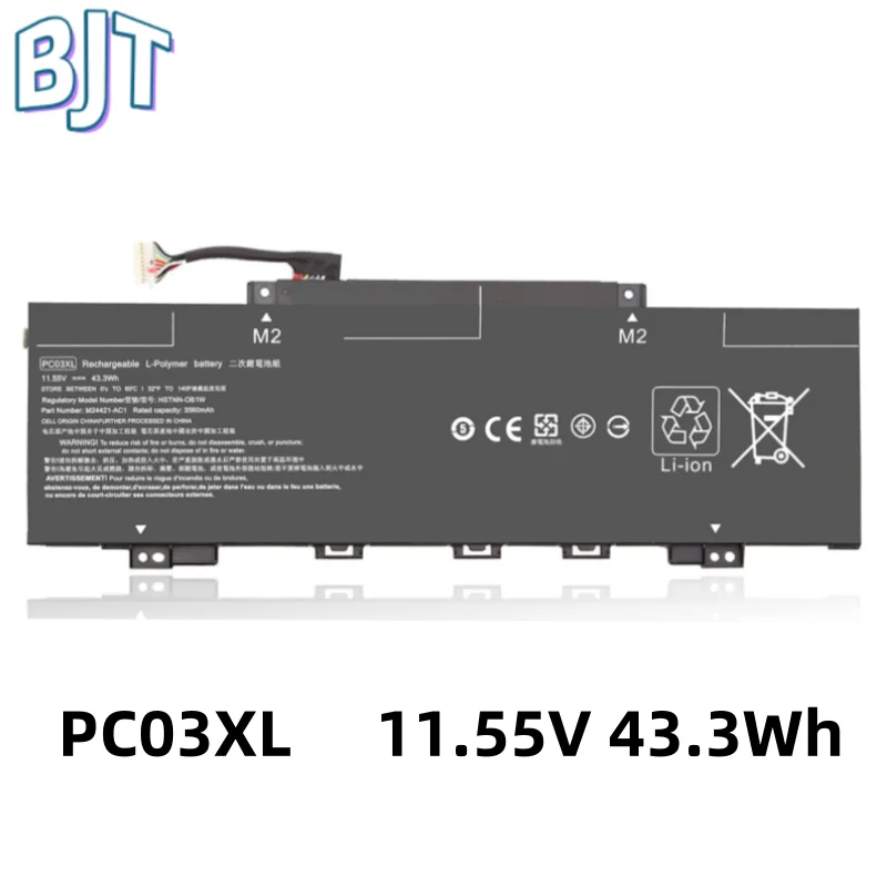 Новый литий-ионный аккумулятор для ноутбука 11 55 В 43 3 Втч PC03XL HP Pavilion X360 14 15 14-dw0021na