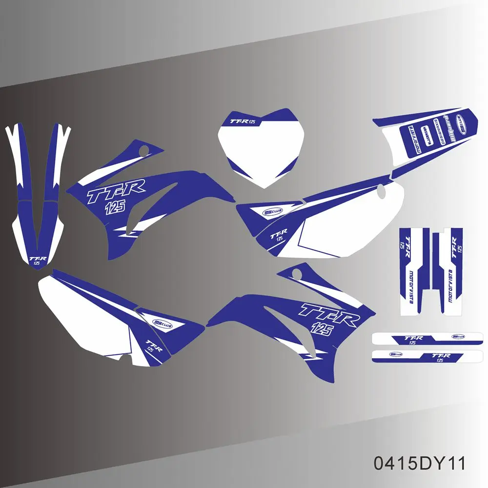 

Полноценные графические наклейки для YAMAHA TTR 125 TTR125 2008-2023, наклейки на задний фон для мотоцикла с индивидуальным номером