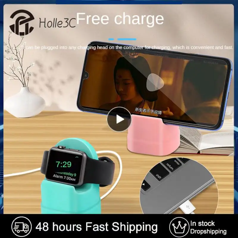 

For Apple Watch Silicone Charging Dock Holder Easy To Use Steady Hold Charging Base For Apple Watch Series Ultra/8/SE2/7/6