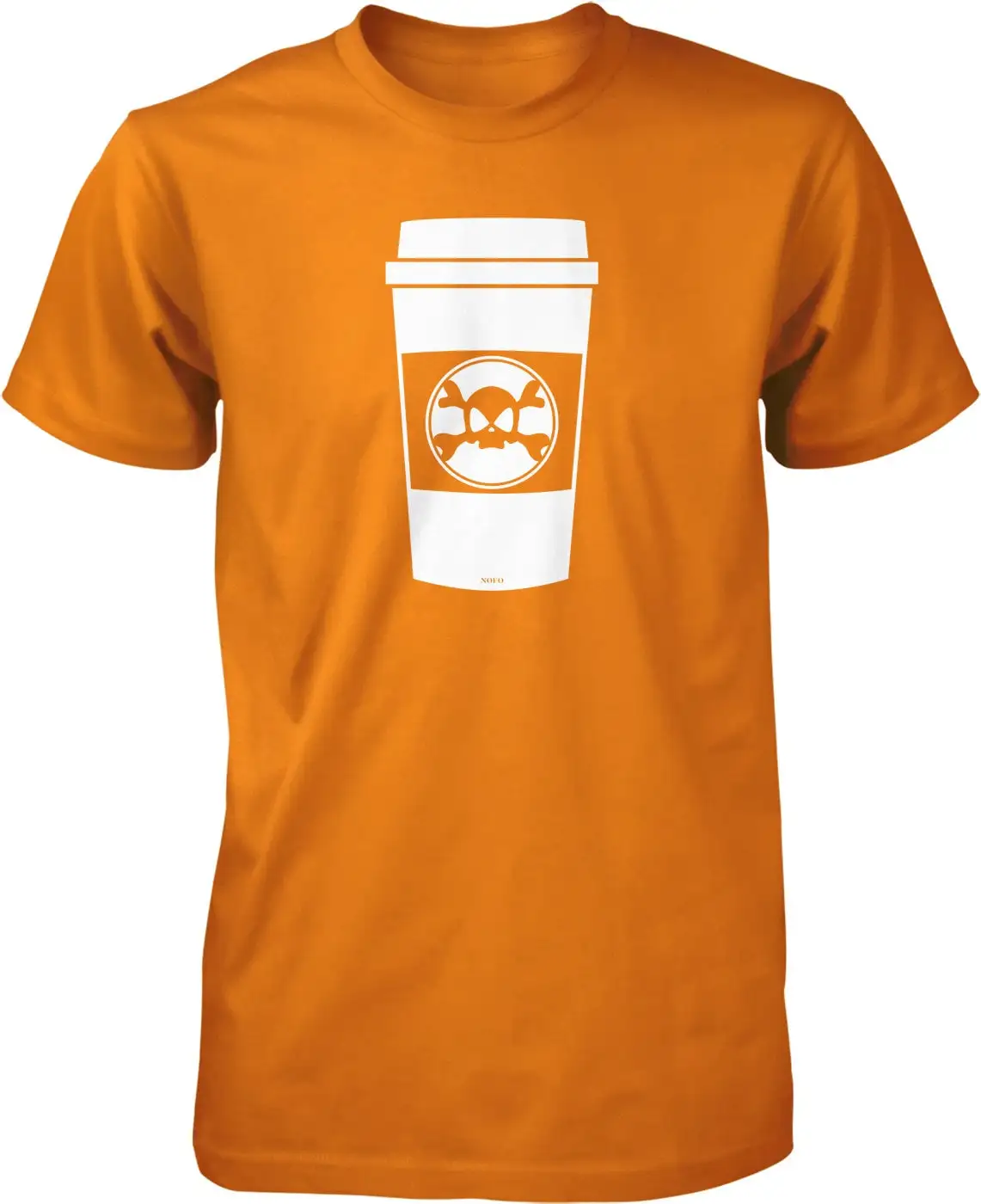 Мужская футболка Hardcore Coffee Cup Skull and Crossbones To Go NOFO_00507