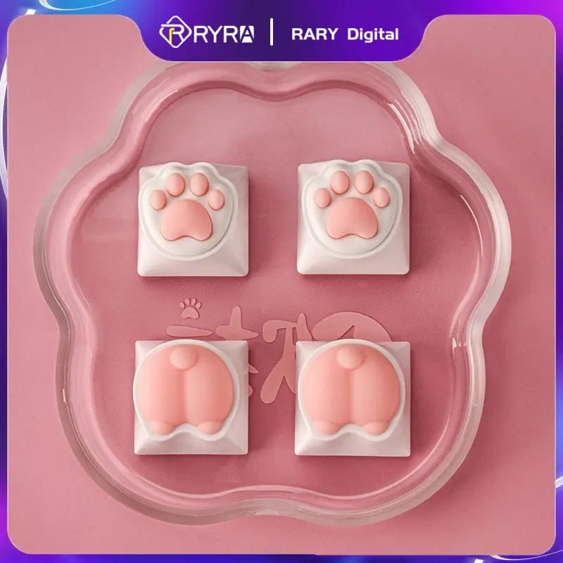

RYRA Cat Paws Corgi Buttock Game Keycap Keyboard For Mechanical Cute Silicone Key Cap Suit Button Personalized Keycap For Switch