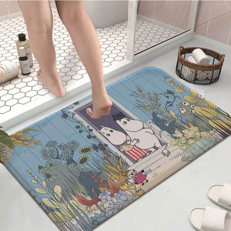 Дверной коврик BANDAI Moomin недорогой Противоскользящий современный гостиной
