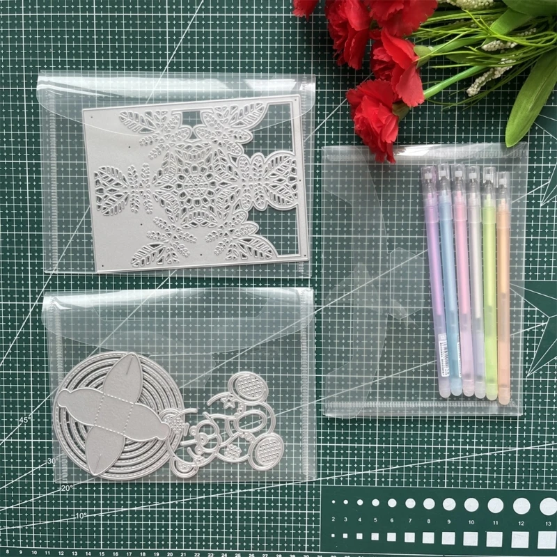 10 шт. прозрачные карманы для хранения из ПВХ и магнитных листов штампов